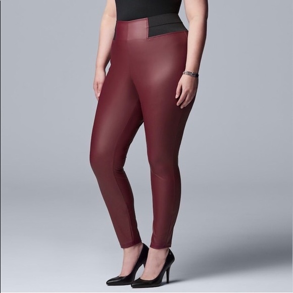 Simply Vera Vera Wang Pants - NWT Simply Vera Vera Wang Faux Leather Leggings 1X